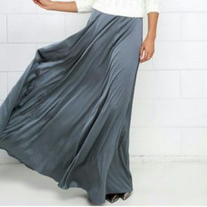 Satin maxi skirt