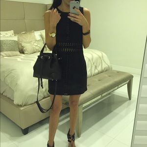 H&M black suede dress