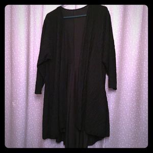 Vintage Oscar De La Renta black oversized cardigan