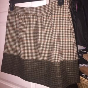 J. Crew 2-Tone Houndstooth Wool Skirt