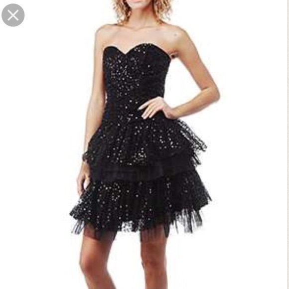 Black sequin Betsey Johnson dress