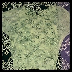A lace floral blouse