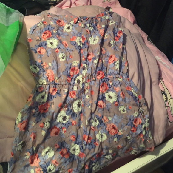 Flower print romper