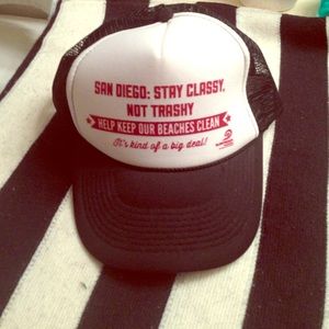 Surfrider Black and White Trucker Hat