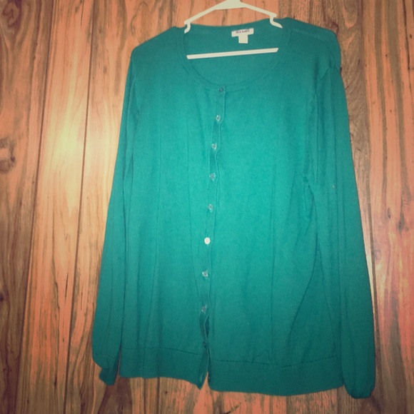 Green cardigan