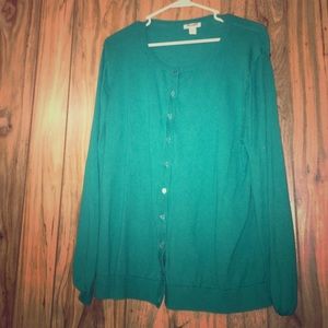 Green cardigan