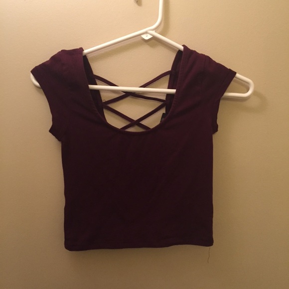 Strappy Maroon Crop Top F21