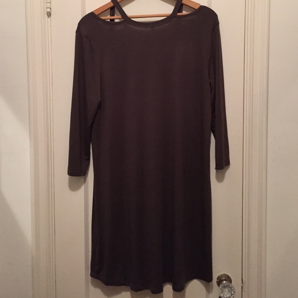 NWOT Deep Green Long Sleeve Dress - Picture 3 of 4