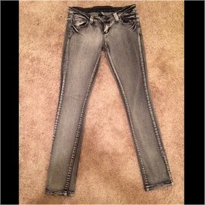Grey stretch skinny jeans