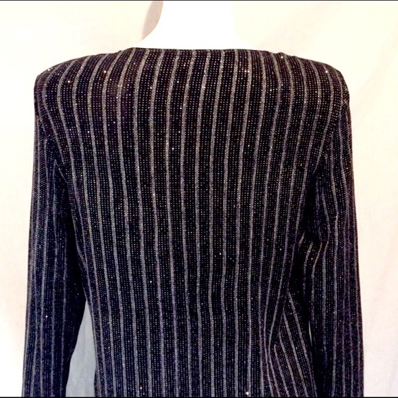 Onyx Nite Black Glittery Bolero Jacket. - Picture 3 of 4