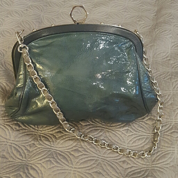 Zac Posen Turquoise Dark Green Clutch