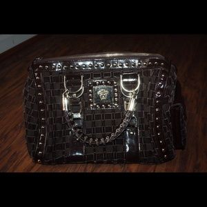 Suede Versace handbag