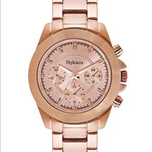 ROSE GOLD STYLE & CO. WATCH