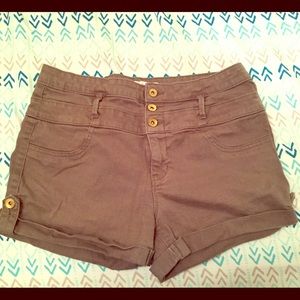 Forest green high waisted shorts
