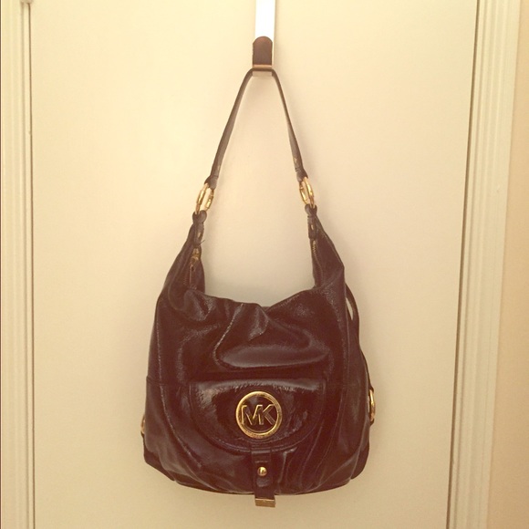 Michael by Michael Kors Black Patent Purse
