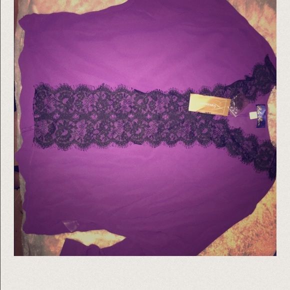 ON SALE WITH TAGS SEXY LACE PURPLE LONG SLEEVE - Picture 4 of 4