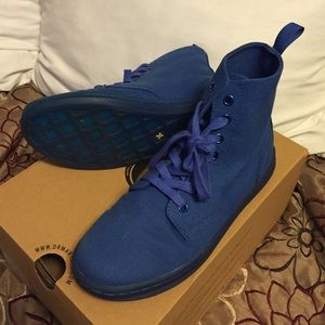 Hackney Blue Canvas Dr Martens