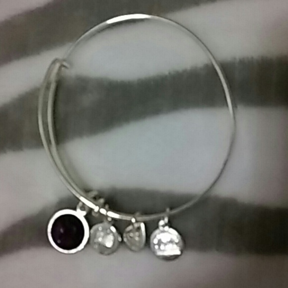 'Alex and Ani' Energy Silver Amethyst bracelet