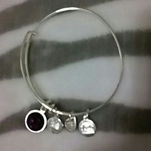 'Alex and Ani' Energy Silver Amethyst bracelet