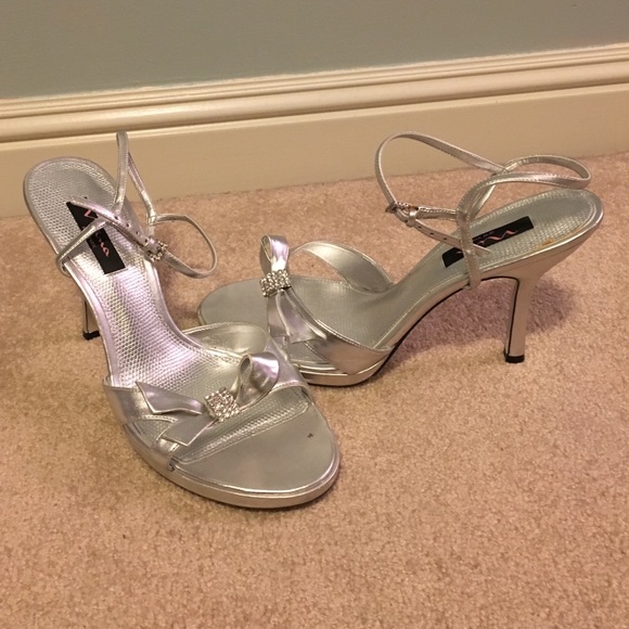 Nina silver Strappy heels