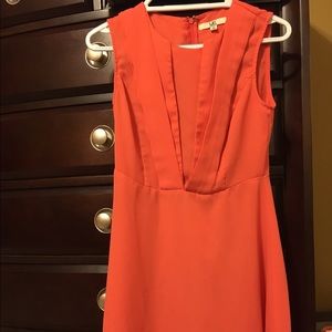 Sleeveless orange dress