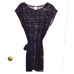 Black Lace Beach Cover-Up