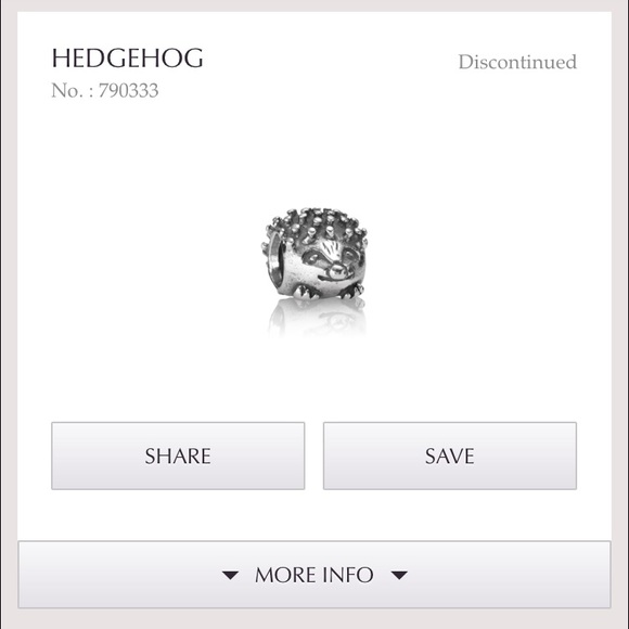 *DISCONTINUED*Hedgehog pandora charm