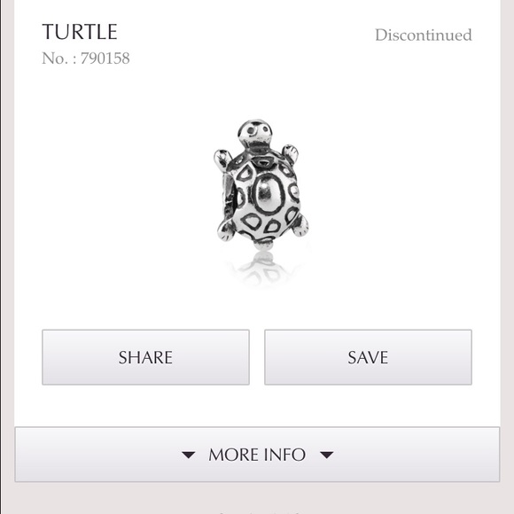*DISCONTINUED* authentic Pandora turtle charm