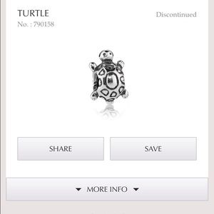 *DISCONTINUED* authentic Pandora turtle charm