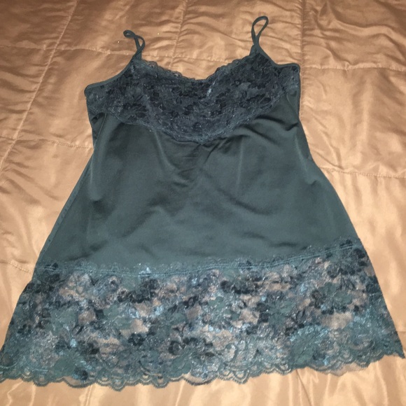 A lacy spaghetti strap