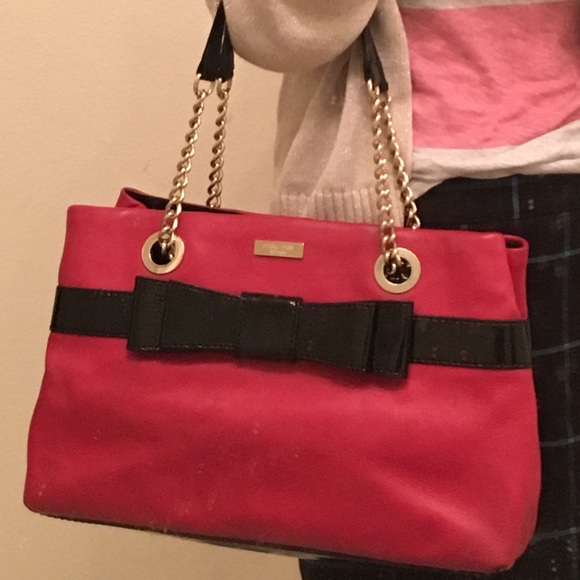 Price drop!!! Kate Spade red leather bag - Picture 2 of 4