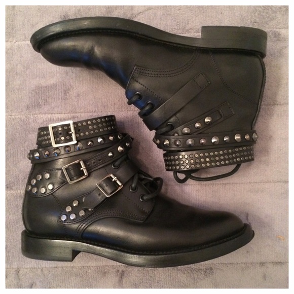 SOLD❗️✨HP✨Saint Laurent Rangers Studded Combat Low - Picture 4 of 4