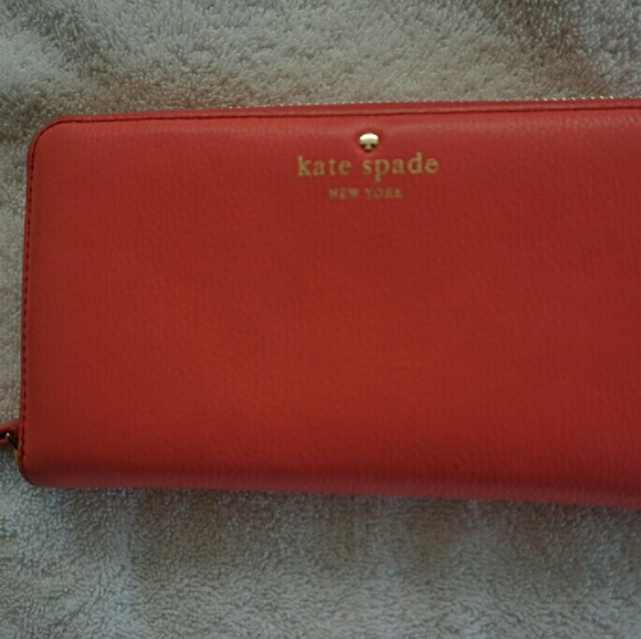 Kate Spade Wallet Mango Pink Peach - Picture 2 of 4