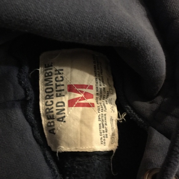 medium blue Abercrombie and Fitch hoodie - Picture 2 of 2