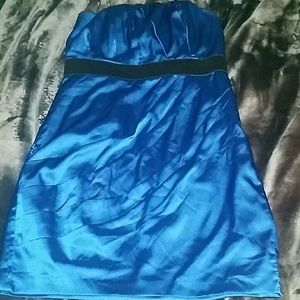 Silk blue dress