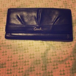 Leather coach wallet