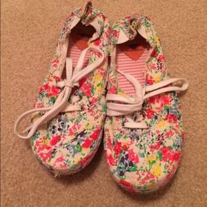 Floral Keds-Like Shoes