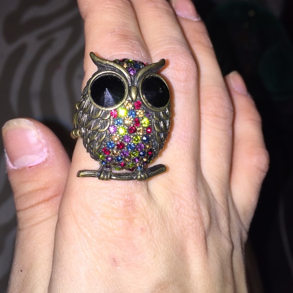 Multicolored owl ring. - Picture 1 of 1