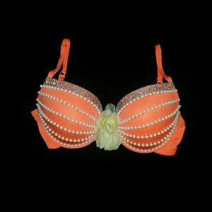 Melon Slice Rave Bra 36C halloween, pushup, white