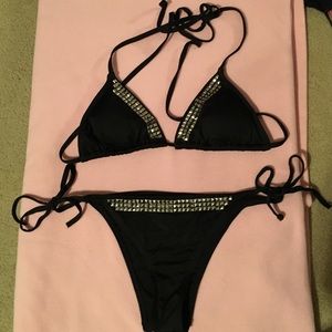 Michael Kors black studded bikini. LOWEST PRICE!