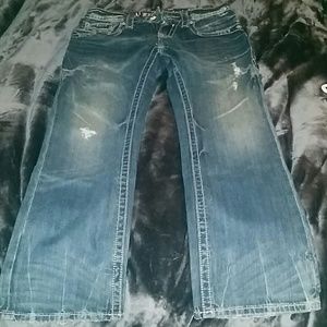 Rock revival men's jeans