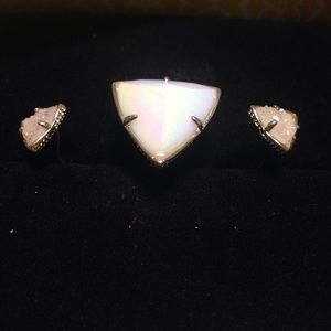 Iridescent and drusy tri - ring by Kendra Scott.