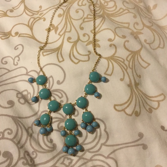 Amazing blue bauble statement necklace!