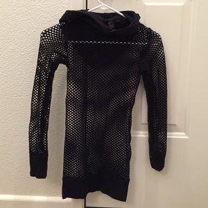 Pink Lipstick Fishnet Black Goth sexy