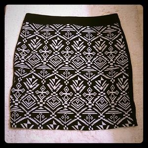 White and black skirt