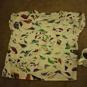 Bird print top