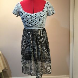 Adorable 2piece crochet and chiffon dress