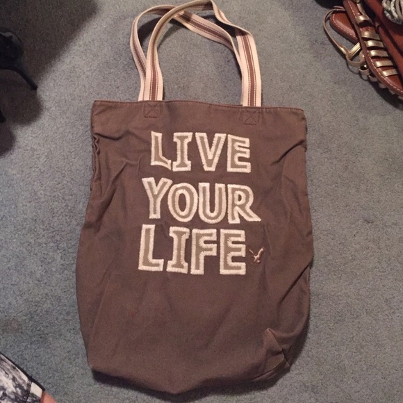 Brown tote bag