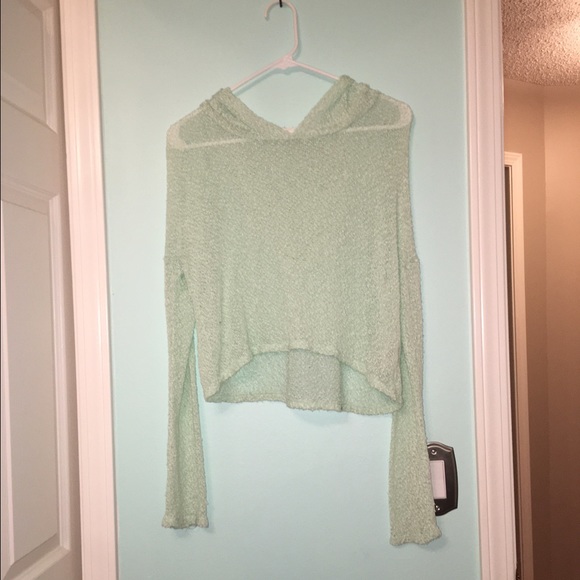 Mint green hoodie sweater