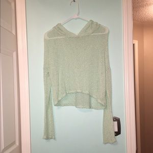 Mint green hoodie sweater